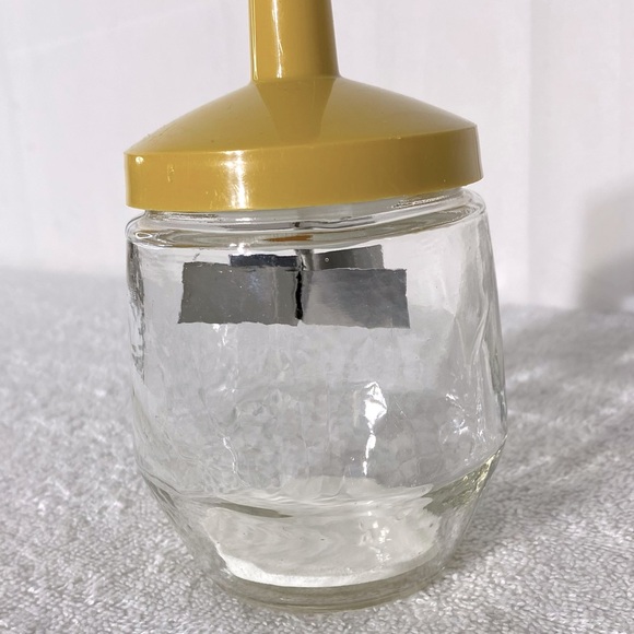 Vintage Androck Canada Glass Food Chopper W MCM Harvest Gold Lid - Picture 7 of 12